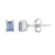 Ceylon Blue Sapphire Silver Earrings