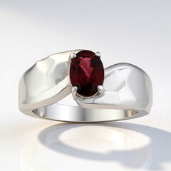Anello in argento con Granato Roshoite (Pallanova)