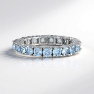 Anello in argento con Acquamarina Brasiliana