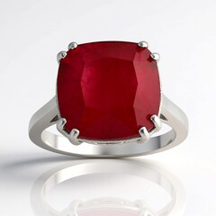 Anello in argento con Quarzo Rosso