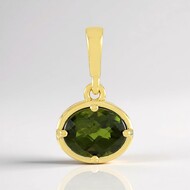 Ciondolo in argento con Vesuvianite