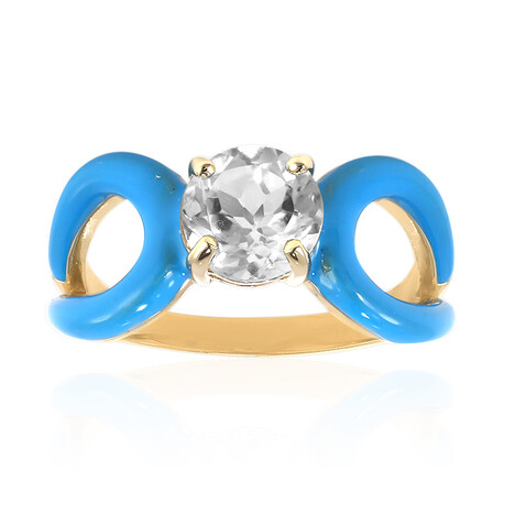 Weißer Topas-Silberring