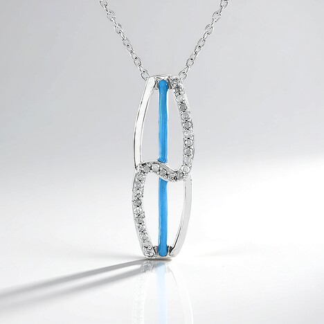Collana in argento con Diamante I3 (J)