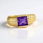 Anello in argento con Ametista (Ornaments by de Melo)