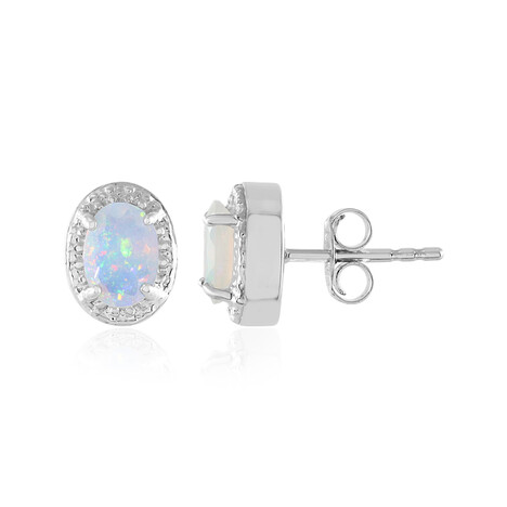 Boucles d'oreilles en argent et Opale Welo