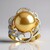 Anello in oro con Perla Dorata dei Mari del Sud Kabira (TPC)