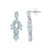 Boucles d'oreilles en argent et Topaze bleu ciel