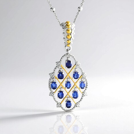 Collier en argent et Kyanite du Népal (Dallas Prince Designs)