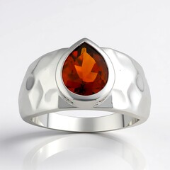 Anello in argento con Citrino Madeira (de Melo Essence)