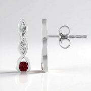 Orecchini in argento con Spinello Rosso