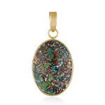 Zilveren hanger met een Venus chalcedoon (Bali Barong)