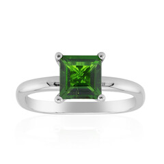 Bague en argent et Diopside de Russie
