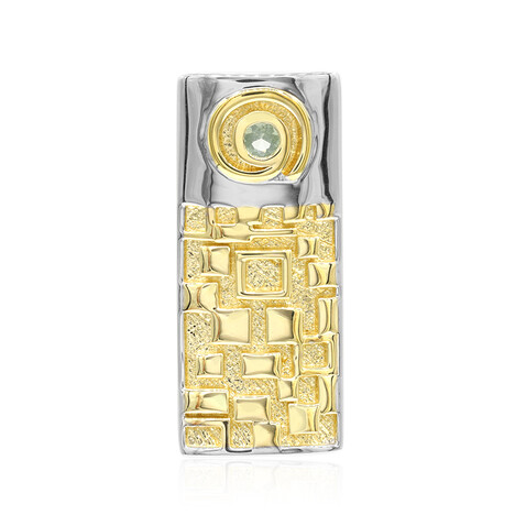 Ciondolo in argento con Zaffiro Verde (MONOSONO COLLECTION)