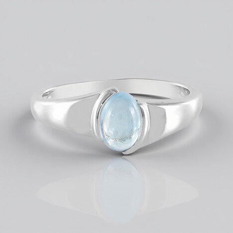 Anello in argento con Acquamarina Ofiki