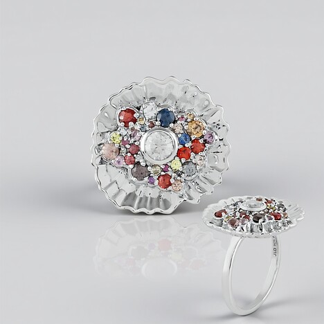 Anello in argento con Zircone (SAELOCANA)