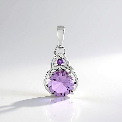 Ciondolo in argento con Ametista Rose de France