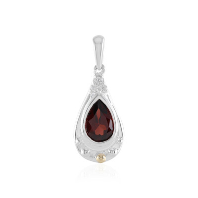Ciondolo in argento con Granato Mozambico (Granulieren)