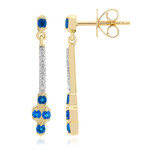 9K Hauynite Gold Earrings