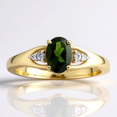 Gouden ring met een chroom toermalijn
