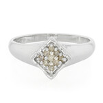 Schokoladen-Diamant-Silberring