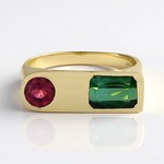 Anello in oro con Indicolite (Adela Gold)