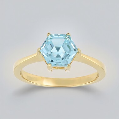 Anello in argento con Topazio Blu Cielo