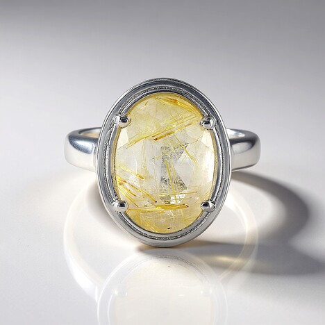 Anello in argento con Quarzo Rutilato
