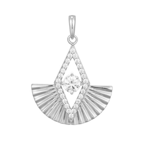 Zilveren hanger met een zirkoon