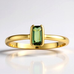 Anello in argento con Tormalina Verde di Benedito
