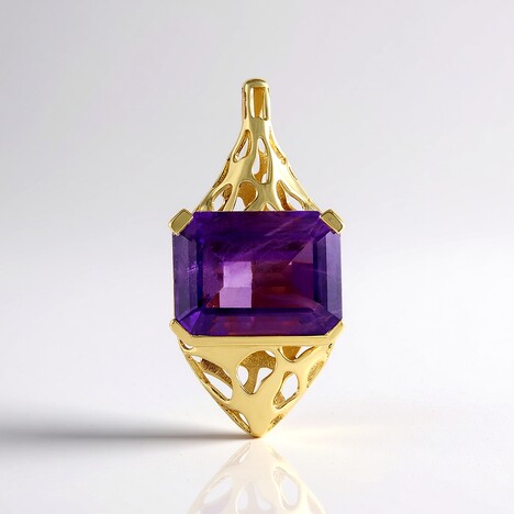 Ciondolo in argento con Ametista (Ornaments by de Melo)