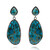 Blauer Kupfer-Türkis-Silberohrringe (Faszination Türkis)