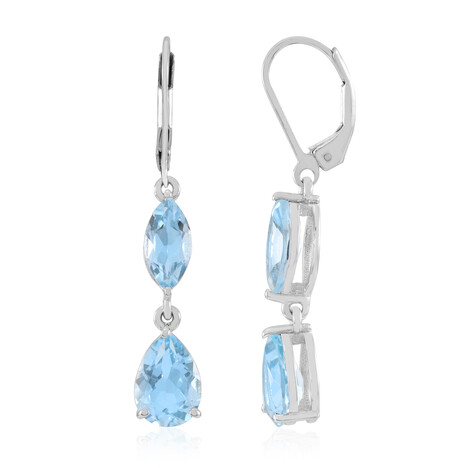 Orecchini in argento con Topazio Blu Cielo