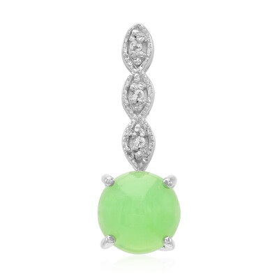 Pendentif en argent et Chrysoprase impériale