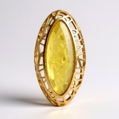 Ciondolo in argento con Ambra Baltica Limone (dagen)