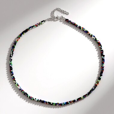 Collar en plata con Espinela negra