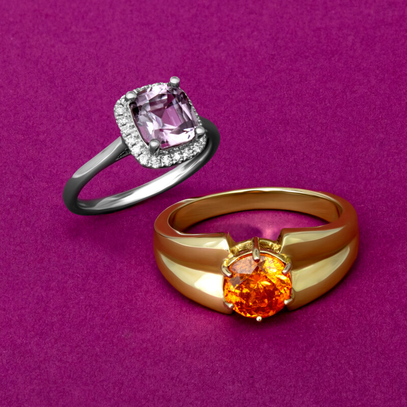 Bague en or et Diaspora rose (AMAYANI)