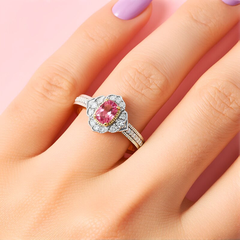 Anillo en oro con Väyrynenita