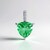 Ciondolo in argento con Quarzo Verde Smeraldo