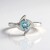 Anello in argento con Topazio Blu Cielo