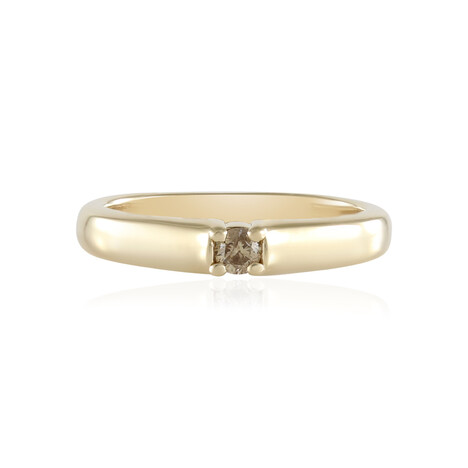 I2 Schokoladen-Brillant-Silberring