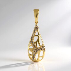Pendentif en argent et Diamant champagne I2 (Ornaments by de Melo)
