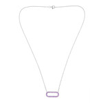 Collar en plata con Zafiro púrpura de Ceilán