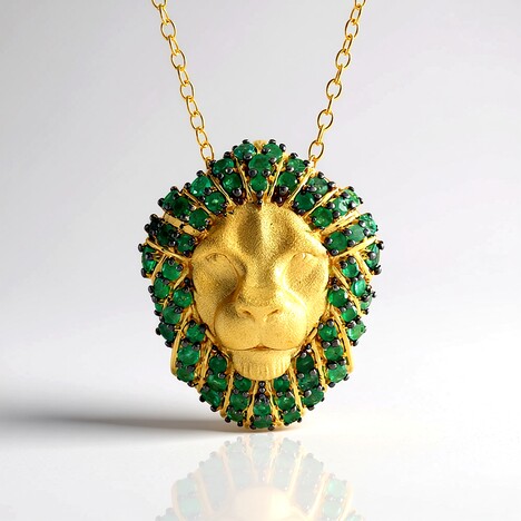 Collana in argento con Smeraldo Zambia (Gems en Vogue)