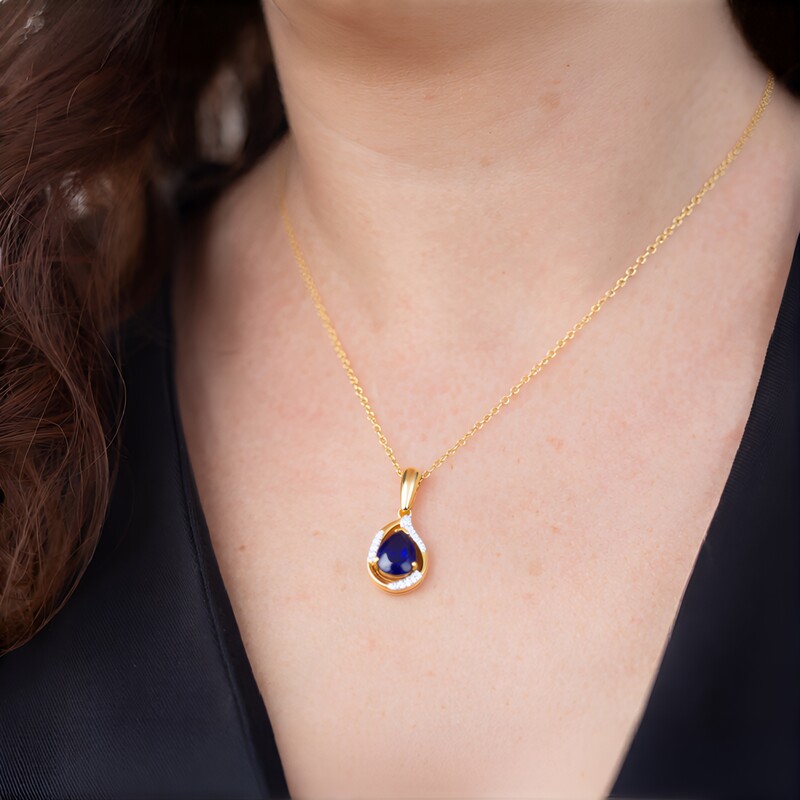 Madagascar Blue Sapphire Silver Necklace
