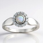 Anello in argento con Opale Australiano