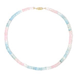 Brasilianischer Aquamarin-Silberhalskette (Adela Silber)