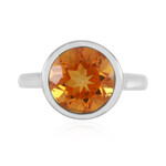 Oranger Quarz-Silberring (MONOSONO COLLECTION)