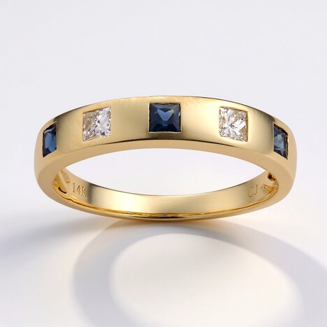 Anello in oro con Zaffiro Ceylon Blu (CIRARI)