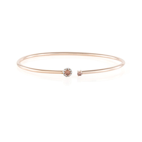 Zilveren armband met een roze zirkoon