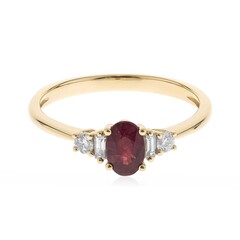 Anillo en oro con Rubí de Mozambique AAA (CIRARI)